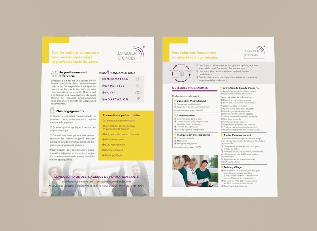 Top view of the third flyer design