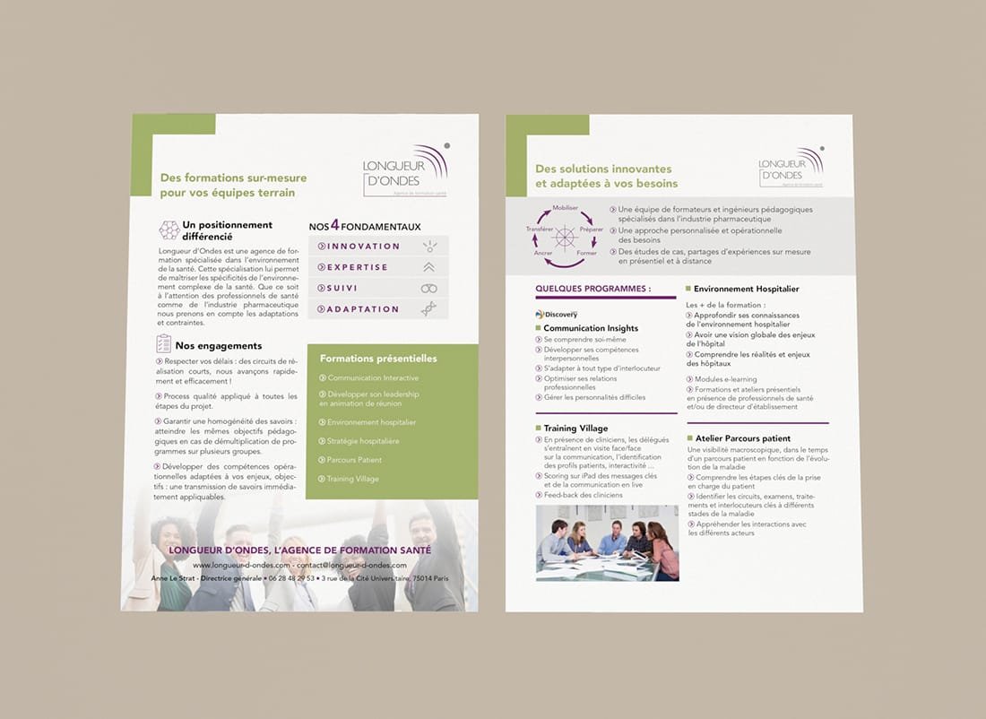 Top view of the second flyer design