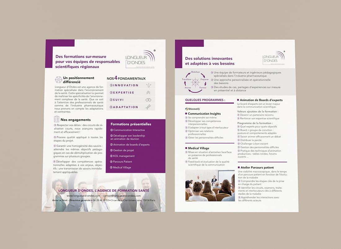 Top view of the first flyer design