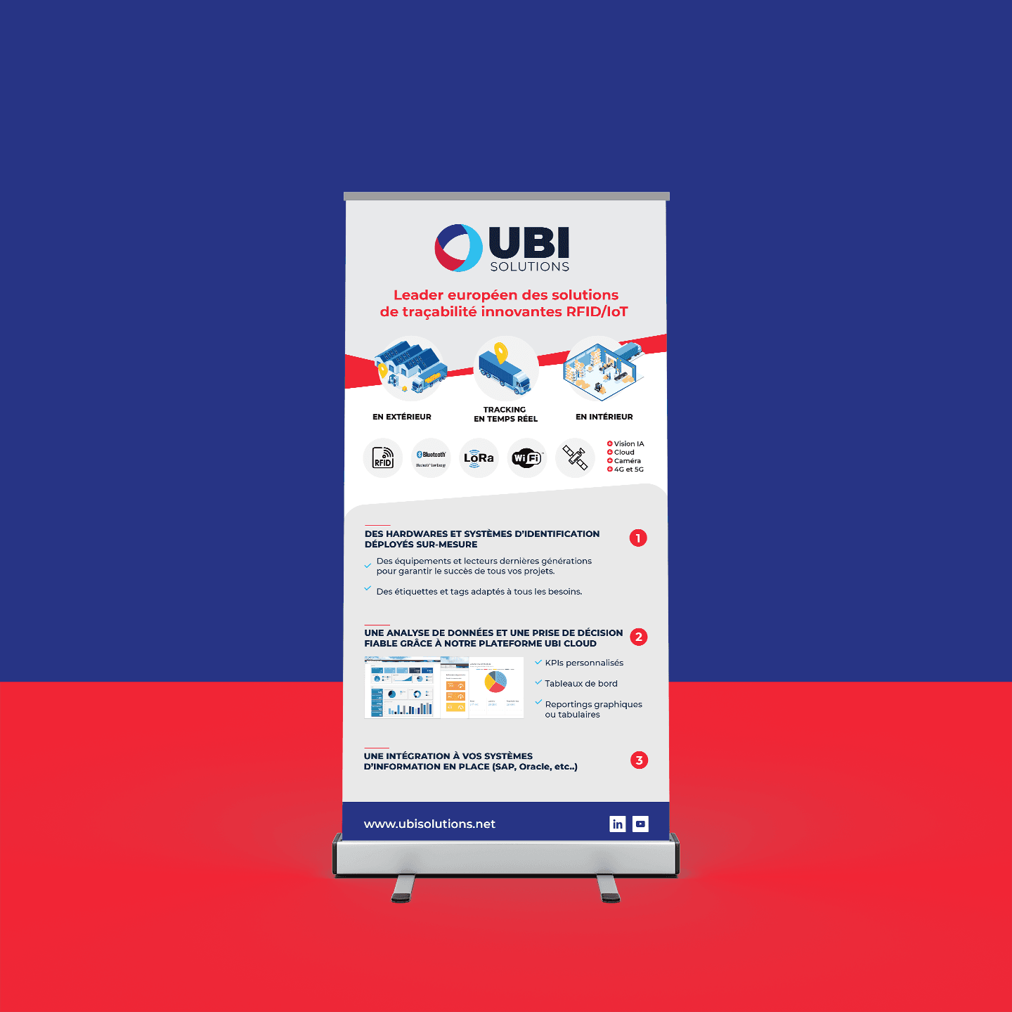 graphic design of a kakemono for ubi solutions