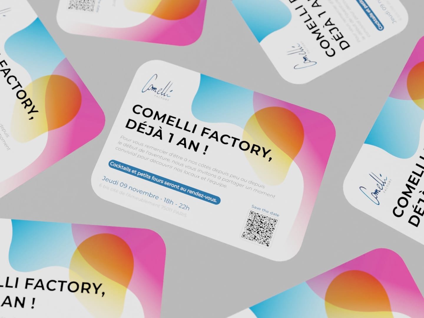 Création graphique d'une invitation par designer graphique freelance