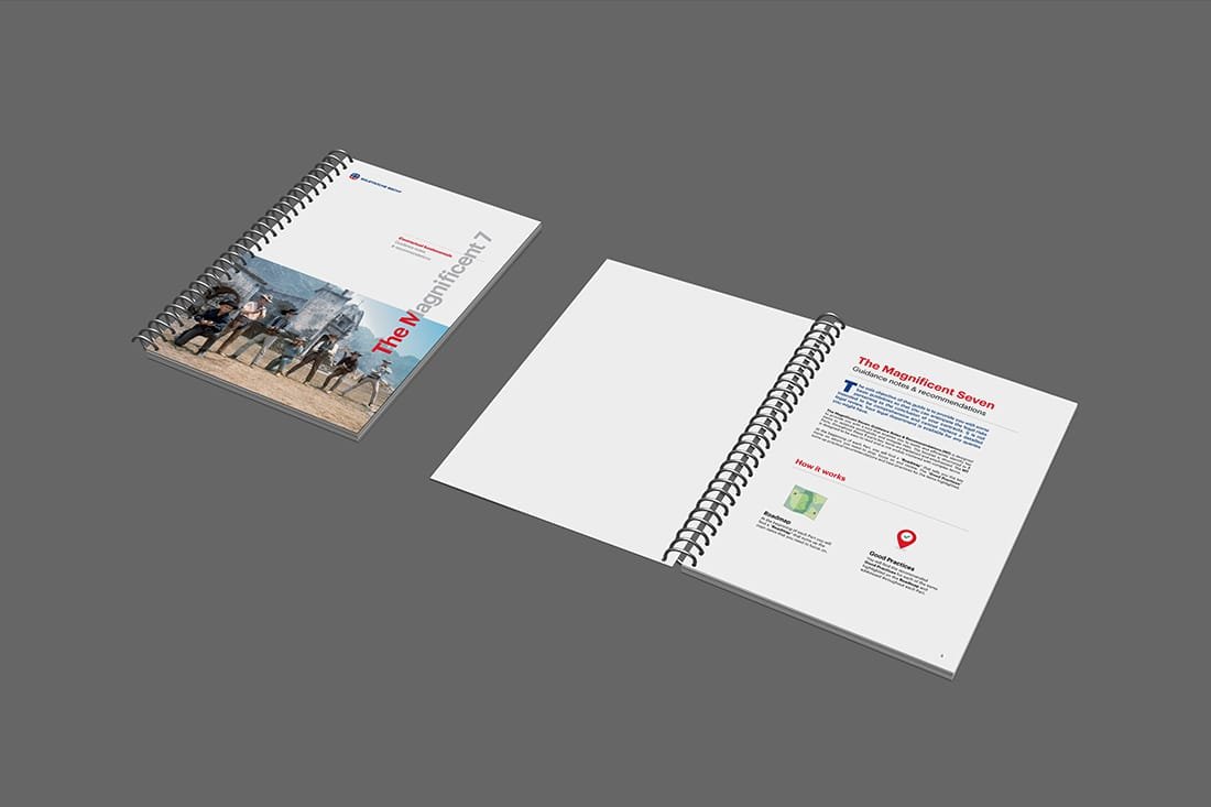 Notebook designed by Comhit Paris, with an attractive cover and professional layout for a communication project.