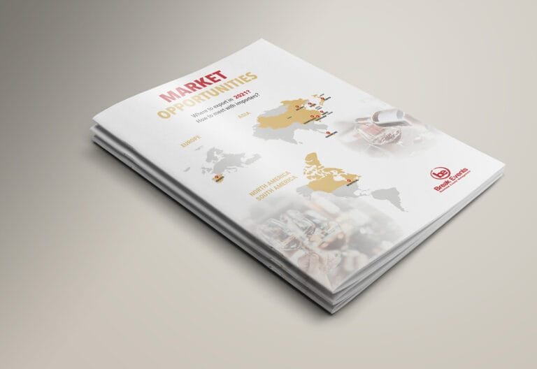 Brochure sur les opportunités de marché, design graphique par Comhit, agence de branding à Paris.