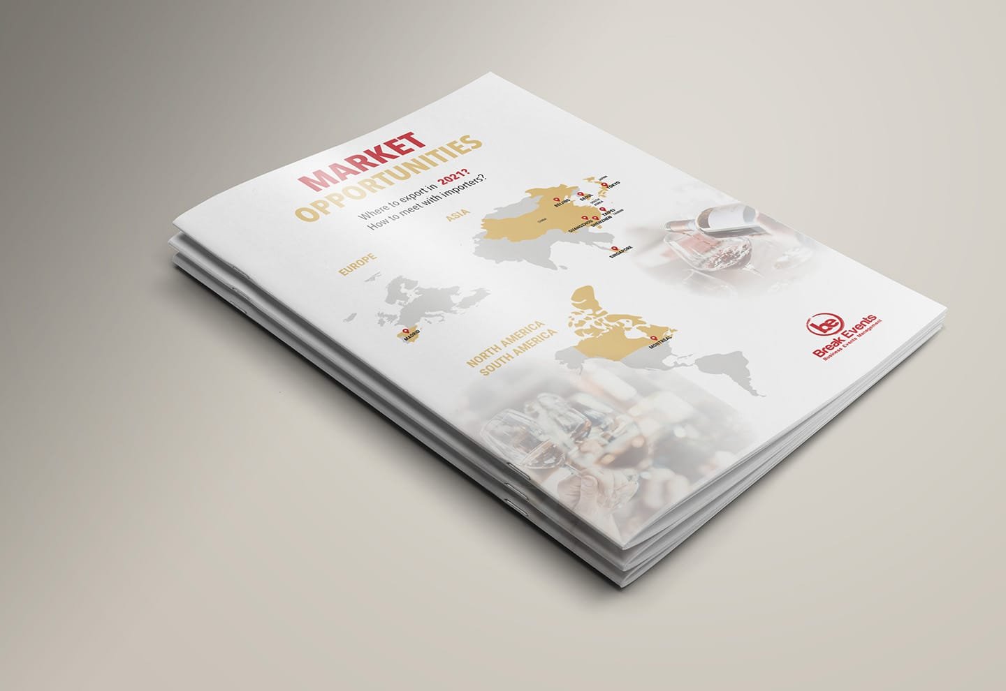 Brochure sur les opportunités de marché, design graphique par Comhit, agence de branding à Paris.