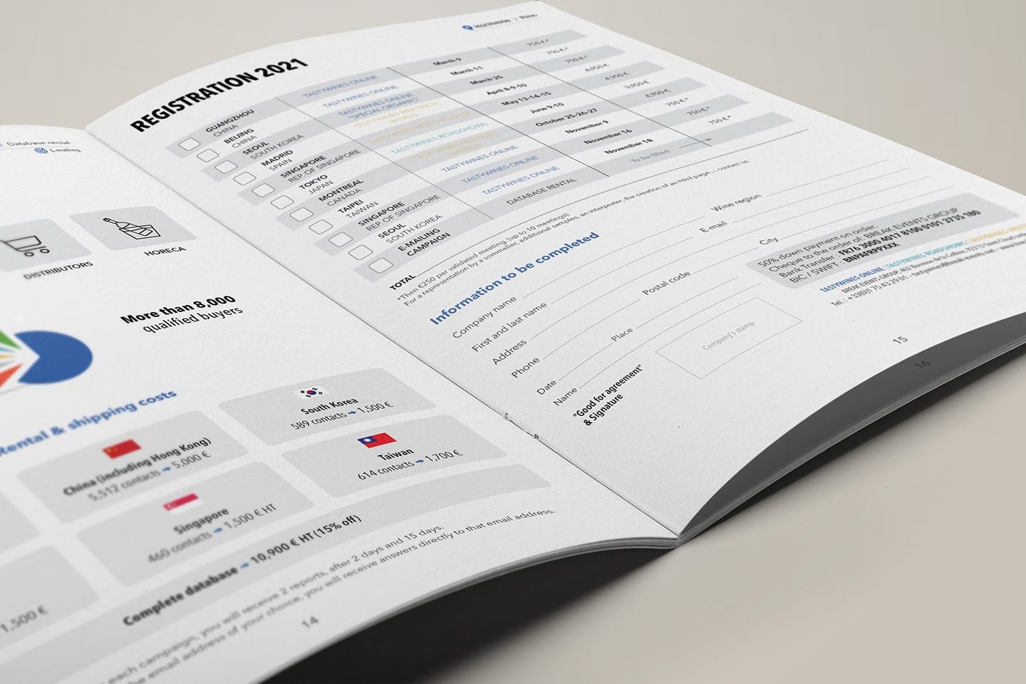 Catalogue de design graphique par l'agence Comhit à Paris, montrant une mise en page moderne et professionnelle.